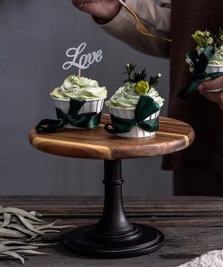 Khay gỗ tràm đựng bánh gato - Đế gỗ tràm đựng bánh cup cake