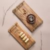 Khay gỗ tràm hình chữ nhật có tay cầm bằng kim loại - Trang trí nhà cửa - The Bamboo