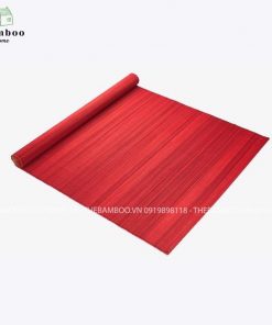 Mành tre dệt màu đỏ lót bàn ăn - Mành tre trang trí treo tường - The bamboo