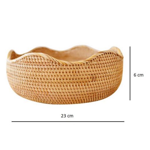 Giỏ guột tròn lượn sóng - Giỏ mây tre đan - Bamboo Home