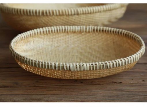 Rổ tre oval đan thưa cao cấp - Rổ mây tre - The bamboo