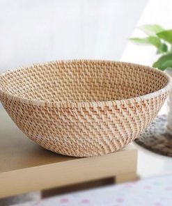 Giỏ mây tre đan tròn đựng hoa quả - Giỏ mây tre - The bamboo