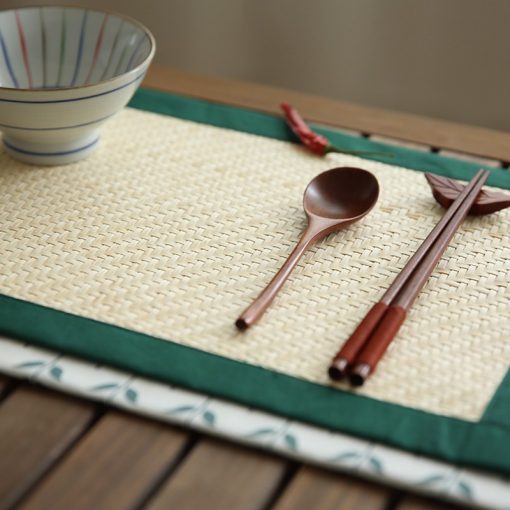 Table Mat Lót bàn ăn cói chữ nhật - lót bàn ăn mây tre - The bamboo