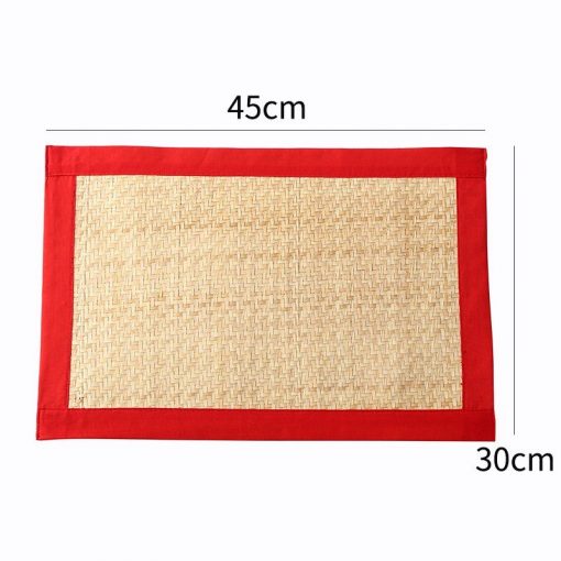 Table Mat Lót bàn ăn cói chữ nhật - lót bàn ăn mây tre - The bamboo