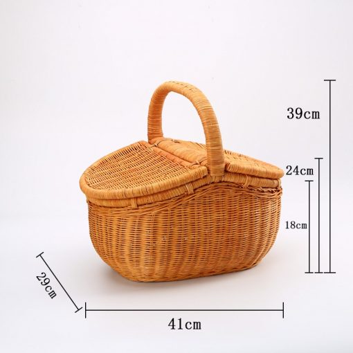 Giỏ mây tre picnic phong cách Bắc Âu - Mây tre đan - BamBoo Home