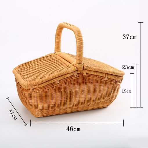 Giỏ Picnic phong cách Bắc Âu - Mây tre đan - BamBoo Home