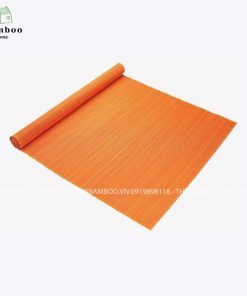 Mành tre dệt màu cam lót bàn ăn - Mành tre trang trí treo tường - The bamboo