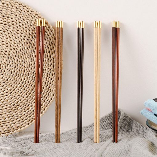Đũa gỗ bọc đồng phong cách Nhật Bản - Đũa gỗ ăn cơm - The bamboo