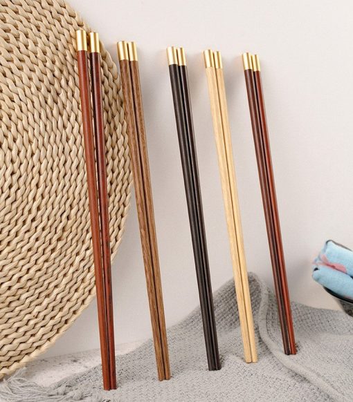 Đũa gỗ bọc đồng phong cách Nhật Bản - Đũa gỗ ăn cơm - The bamboo