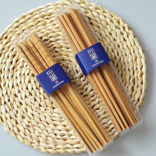 Bộ Đũa Tre Tự Nhiên (10 đôi) 23cm - Đũa gỗ tre - The bamboo