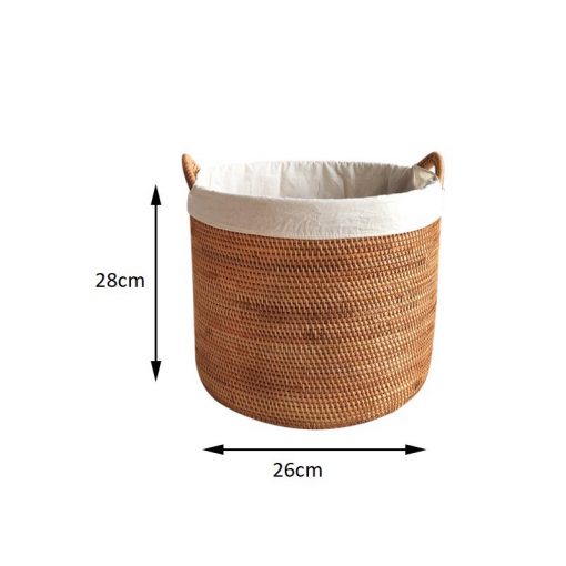 Giỏ guột tròn tay lồi đựng đồ - Giỏ mây tre - The bamboo