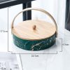 Khay mứt 4 ngăn có thể tháo rời, khay sứ nắp tre phong cách Bắc Âu - Bamboo Home