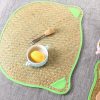 Table Mat Miếng lót bàn ăn cói hình gấu - lót bàn ăn mây tre - The bamboo