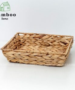 Khay bèo lục bình vát đáy - Khay mây tre - The bamboo