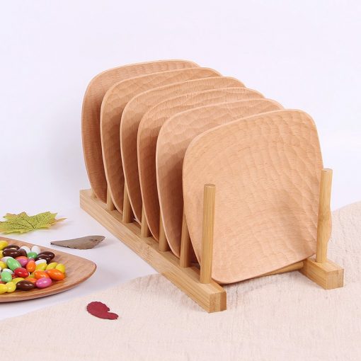 Đĩa gỗ tre đựng ngũ cốc, trái cây, hạt khô kiểu dáng độc đáo - The Bamboo