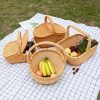 Giỏ mây tre picnic phong cách Bắc Âu - Mây tre đan - BamBoo Home