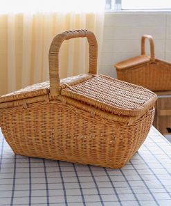 Giỏ mây tre picnic phong cách Bắc Âu - Mây tre đan - BamBoo Home