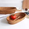 Khay guột oval đựng đồ trang trí - khay mây tre - The bamboo