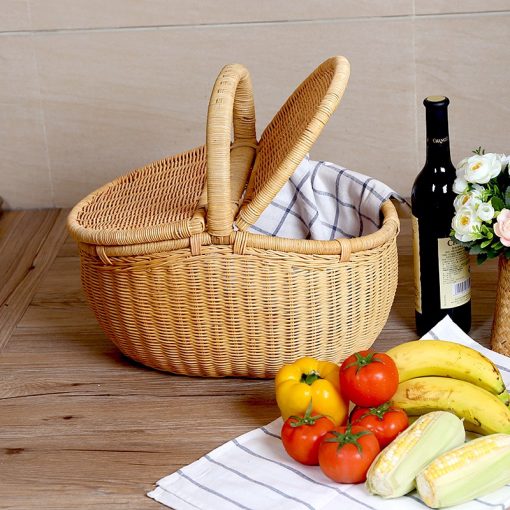 Giỏ Picnic phong cách Bắc Âu - Mây tre đan - BamBoo Home