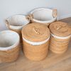 Giỏ guột tròn tay lồi đựng đồ - Giỏ mây tre - The bamboo