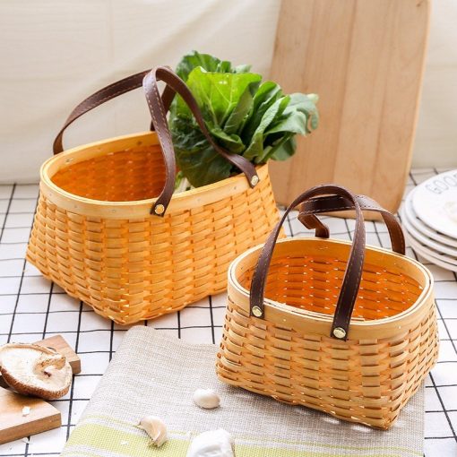 Các loại giỏ gỗ decor  - Giỏ mây tre - Bamboo Home