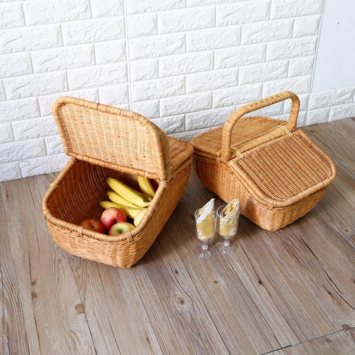 Giỏ mây tre picnic phong cách Bắc Âu - Mây tre đan - BamBoo Home