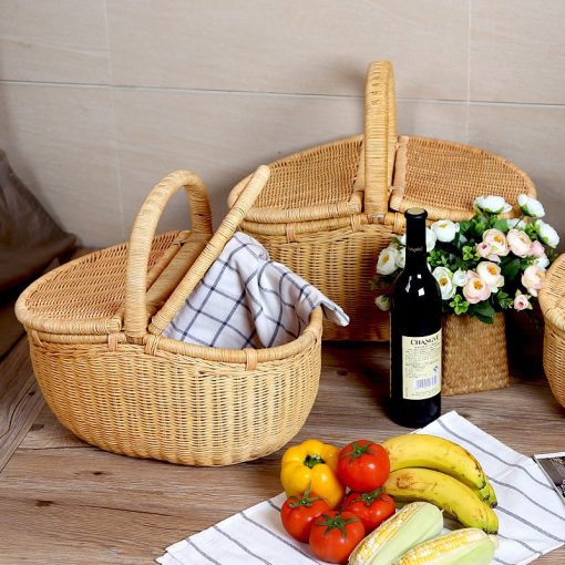 Giỏ Picnic phong cách Bắc Âu - Mây tre đan - BamBoo Home