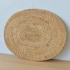 Tấm lót guột oval trang trí - lót mây tre đan - The bamboo