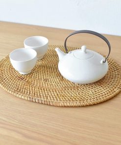 Tấm lót guột oval trang trí - lót mây tre đan - The bamboo