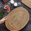 Tấm lót guột oval trang trí - lót mây tre đan - The bamboo