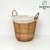 Giỏ mây tre đan tròn có khung sắt - Giỏ mây tre - The bamboo