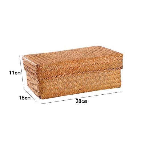 Hộp cói đựng đồ - Giỏ mây tre – The bamboo