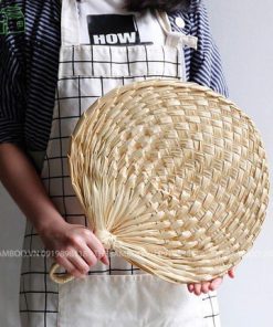 Quạt lá buông trang trí - Quạt đan thủ công - The bamboo