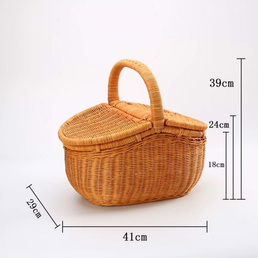 Giỏ Picnic phong cách Bắc Âu - Mây tre đan - BamBoo Home