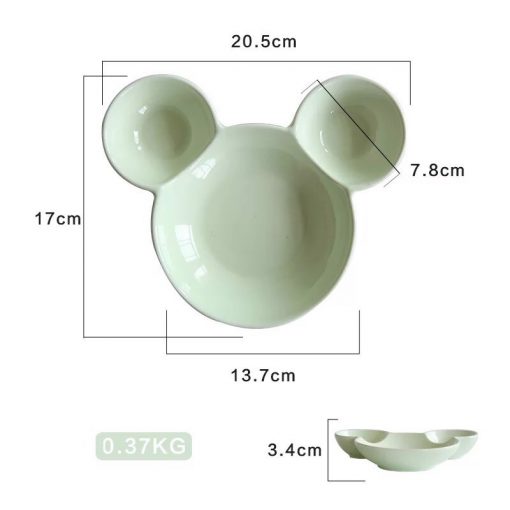 NK002135 Đĩa ăn cho bé - The bamboo - Đĩa sứ mickey