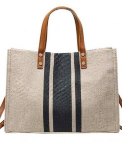 Túi đựng đồ bằng vải canvas có quai da - Túi thời trang  - The bamboo