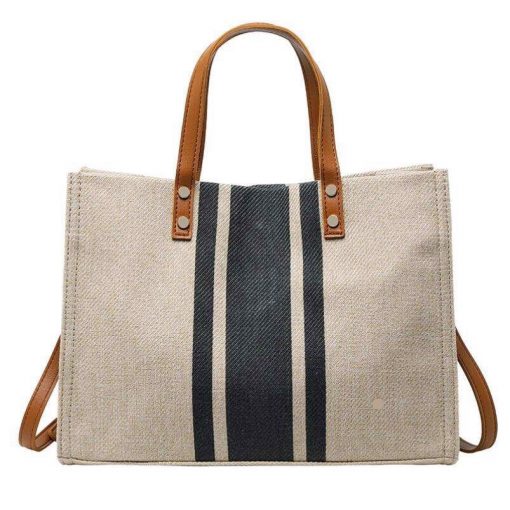Túi đựng đồ bằng vải canvas có quai da - Túi thời trang  - The bamboo