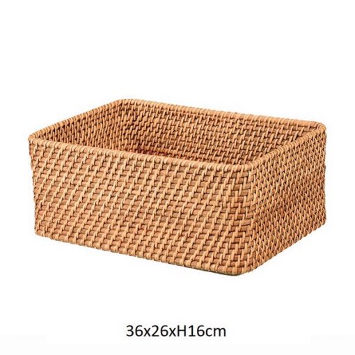 S3 Giỏ mây tre đan chữ nhật - Giỏ mây tre - The bamboo