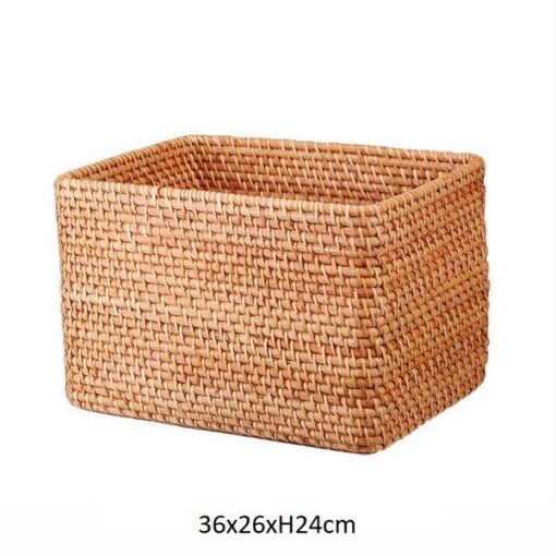 S2 Giỏ mây tre đan chữ nhật - Giỏ mây tre - The bamboo