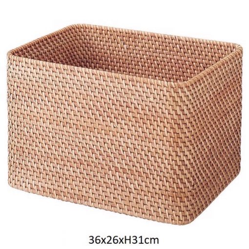 S2 Giỏ mây tre đan chữ nhật - Giỏ mây tre - The bamboo