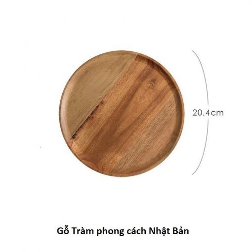 Đĩa gỗ cao su  - The bamboo - Đĩa gỗ decor đồ ăn