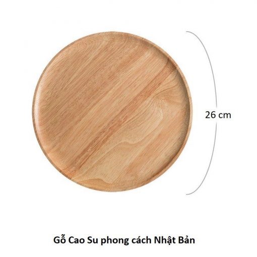 Đĩa gỗ cao su  - The bamboo - Đĩa gỗ decor đồ ăn